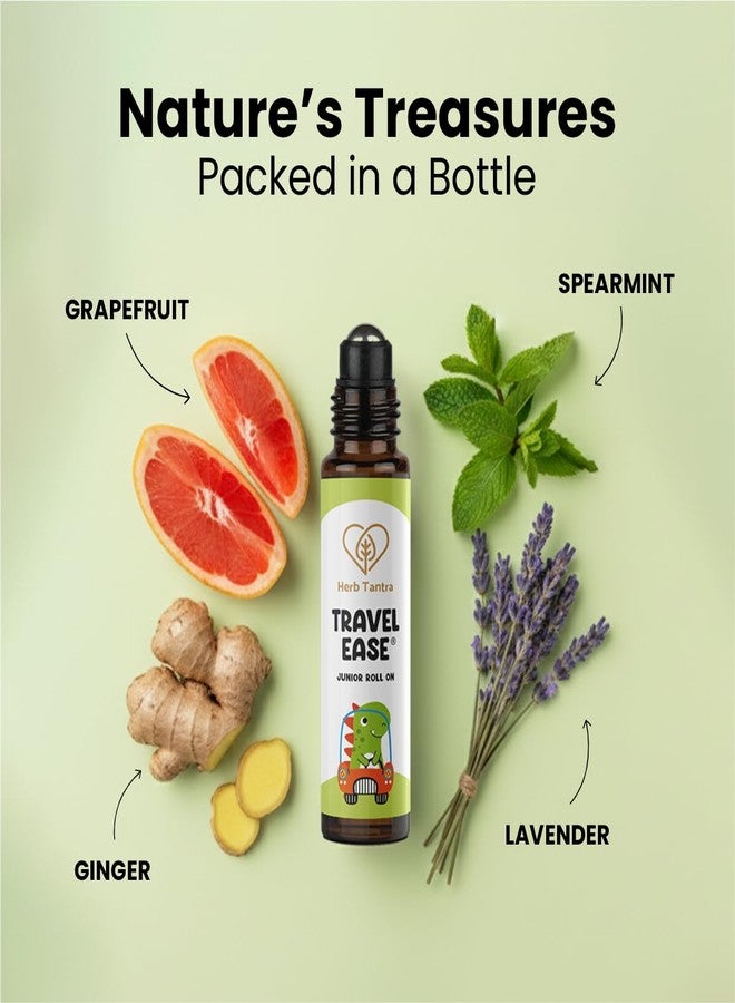 Herb Tantra Travel Ease Junior Kids Roll-On | Anti-Nausea Aromatherapy for Motion Sickness and Vomiting | Cruise, Airplane, Road Trip Essential | All Natural Non Drowsy - Image 5